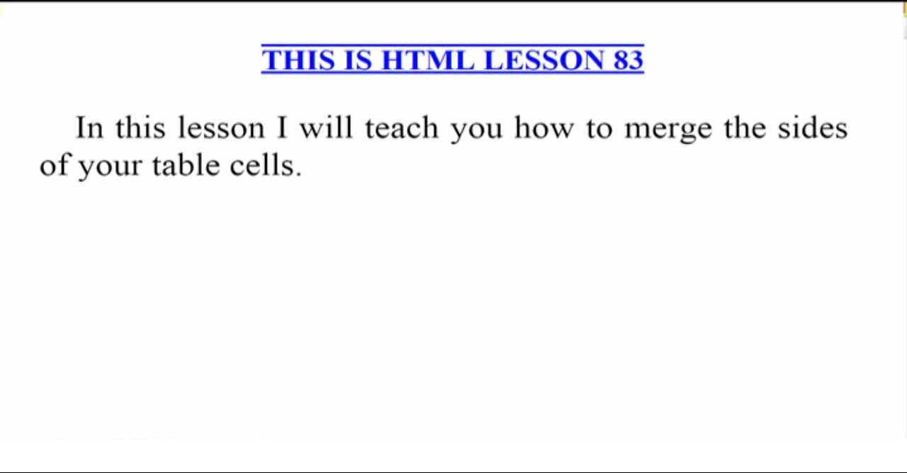 HTML Lesson 83