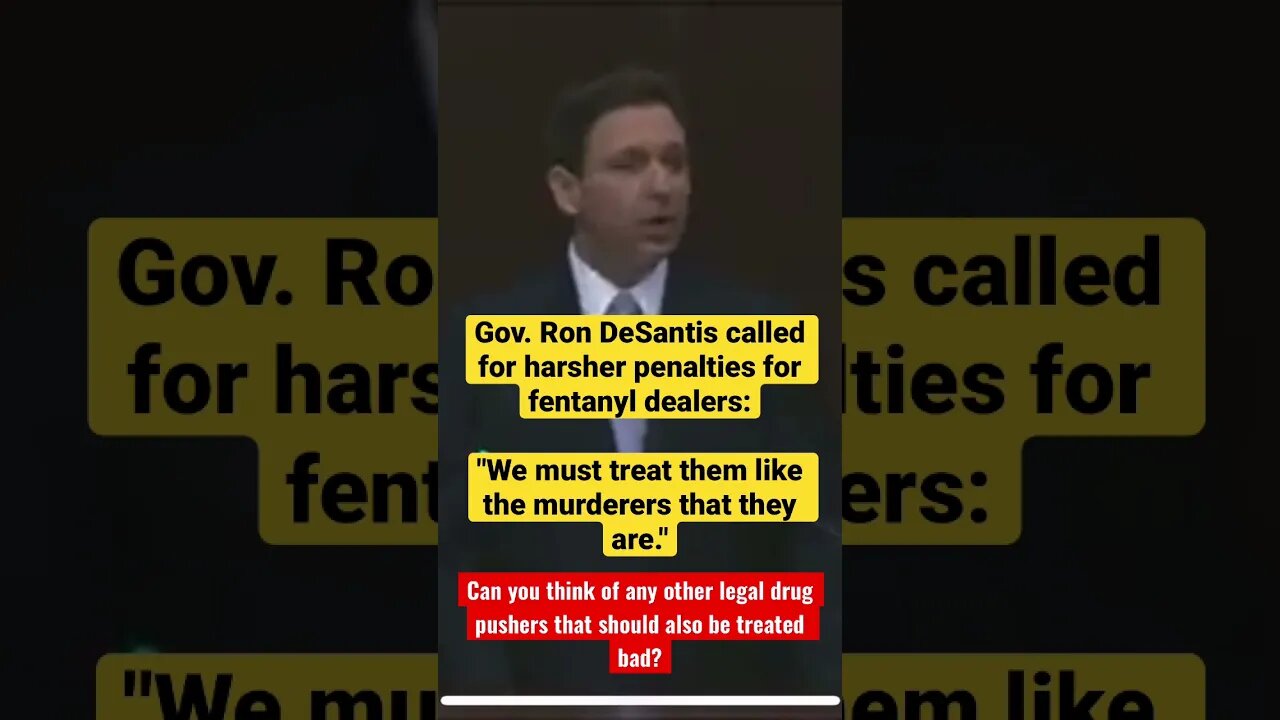 Gov. Ron DeSantis called for harsher penalties