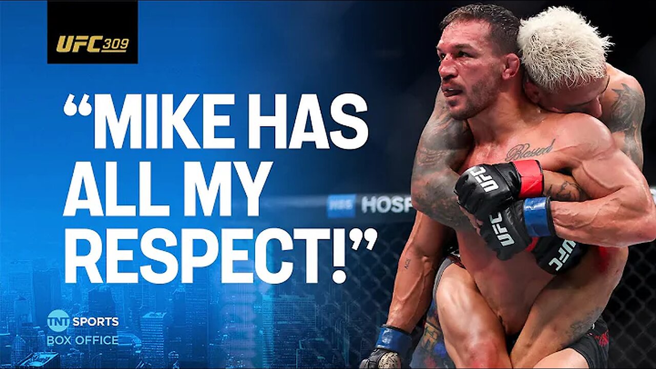 UFC 309: Charles Oliveira & Michael Chandler embrace after five-round WAR at MSG! 🔥