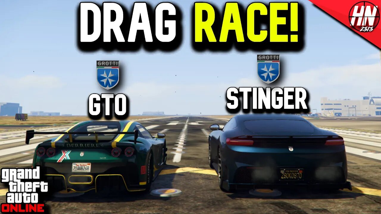 DRAG RACE! Grotti Itali GTO v Grotti Itali GTO Stinger TT | GTA Online