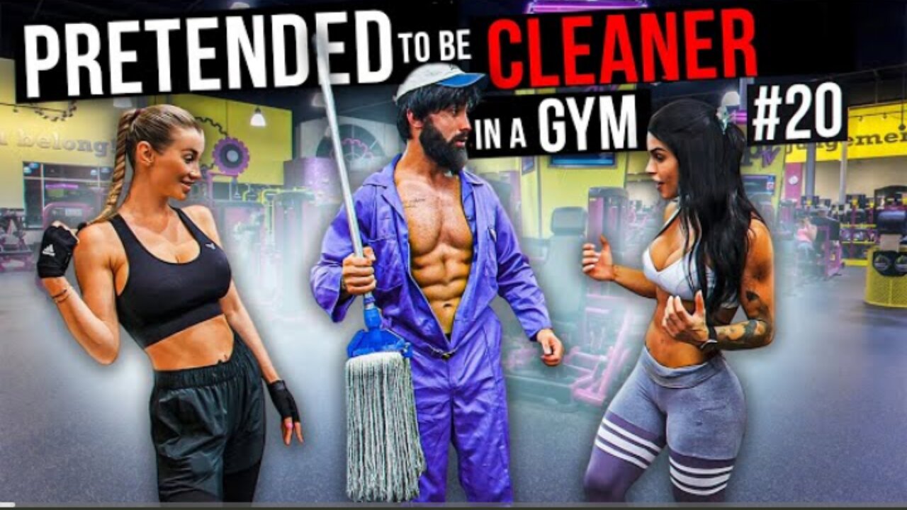 CRAZY CLEANER surprise GIRLS in a GYM prank | Aesthetics in public reactions