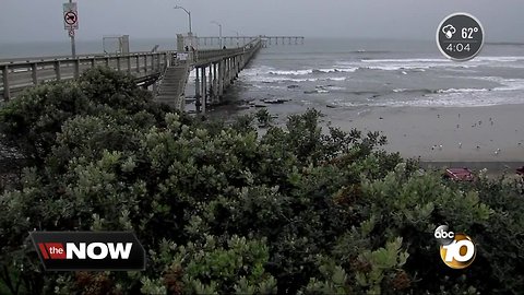 Dangerous conditions along the coast as storm moves through