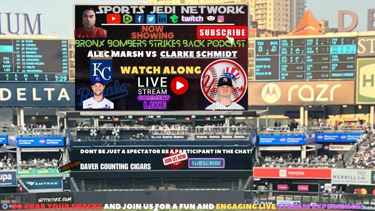 ⚾NEW YORK YANKEES vs Kansas City Royals Live Reaction | WATCH ALONG |FEEL THE FORCE!