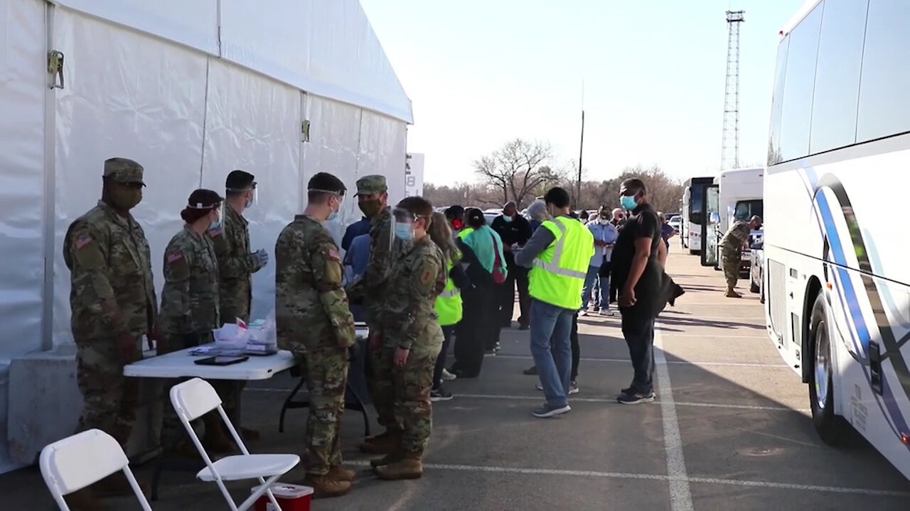 02/24/2021 B-Roll: U.S. Army Soldiers administer COVID-19 vaccine 2