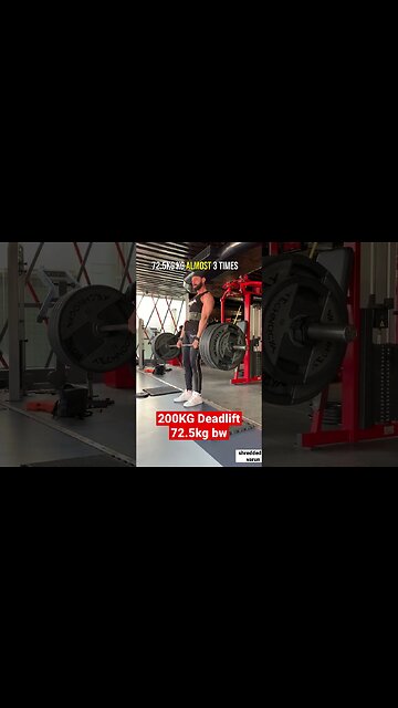 200kg Deadlift at 72.5kg bodyweight #shorts #youtubeshorts