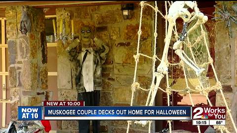 Muskogee couple decks out home for Halloween, ready to spook neighborhood