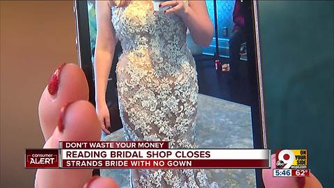 Reading bridal shop closes, bride has no gown