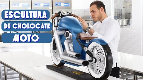 Escultura de chocolate: Moto