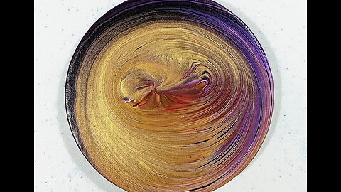 107 - "Button #1" - Straight Pour - Paint Pouring Tutorial - Split Cup Pour - Abstract Art