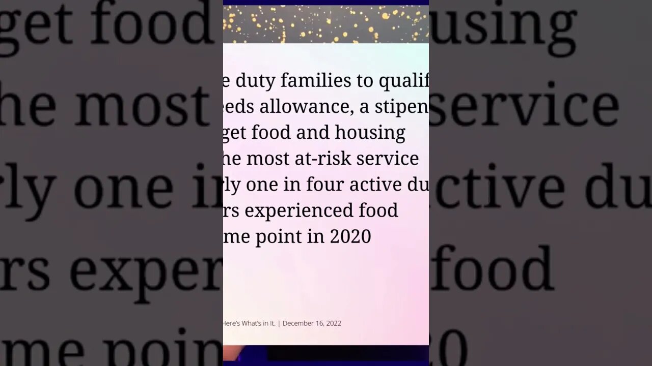 1 in 4 Active duty service members was food insecure in 2020. #military #pentagon #shorts #news