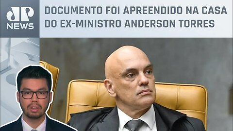 Moraes encaminha resultado da perícia de minuta ao TSE