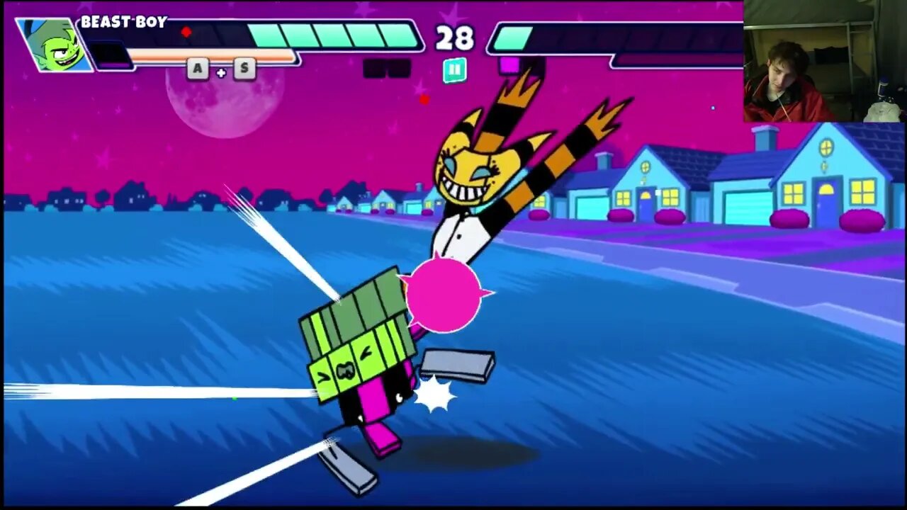 Beast Boy VS Jinx In A Cartoon Network Teen Titans Go! Jump Jousts 2 Battle With Live Commentary