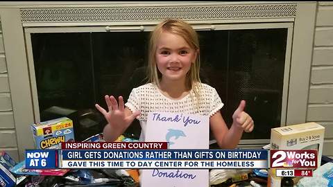 Girl gets donations rather than gifts on birthday