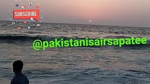 sunset on beach in blochistan ..#satisfying@pakistanisairsapatee