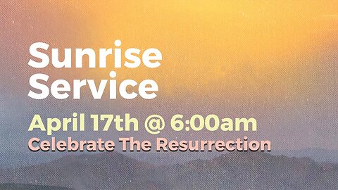 Sunrise Service