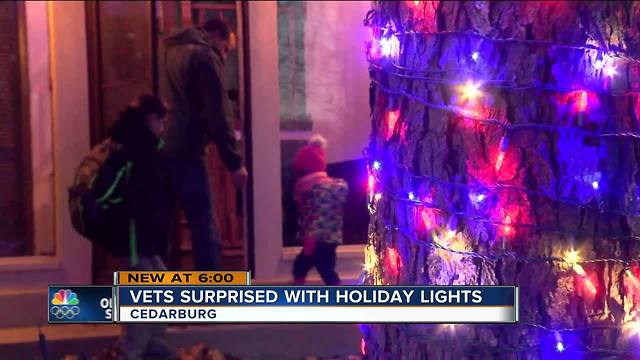 Two local veterans surprised with free holiday Christmas decorations