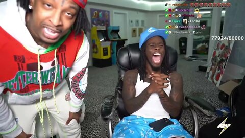 21 Savage Accept Kodaks Challenge Live on Stream ft Kai #shorts