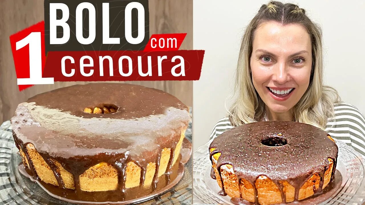 APENAS 1 CENOURA! APRENDA A FAZER UM BOLO DE CENOURA DELICIOSO.