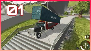 |MiniBeamNG/ Trucks vs Stairs #01 - BeamNG.Drive