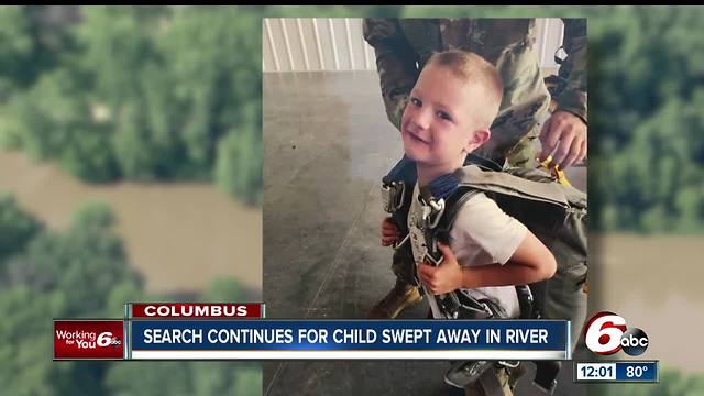 Search resumes for 6-year-old Brendan Sperry who was swept away by the Flat Rock River