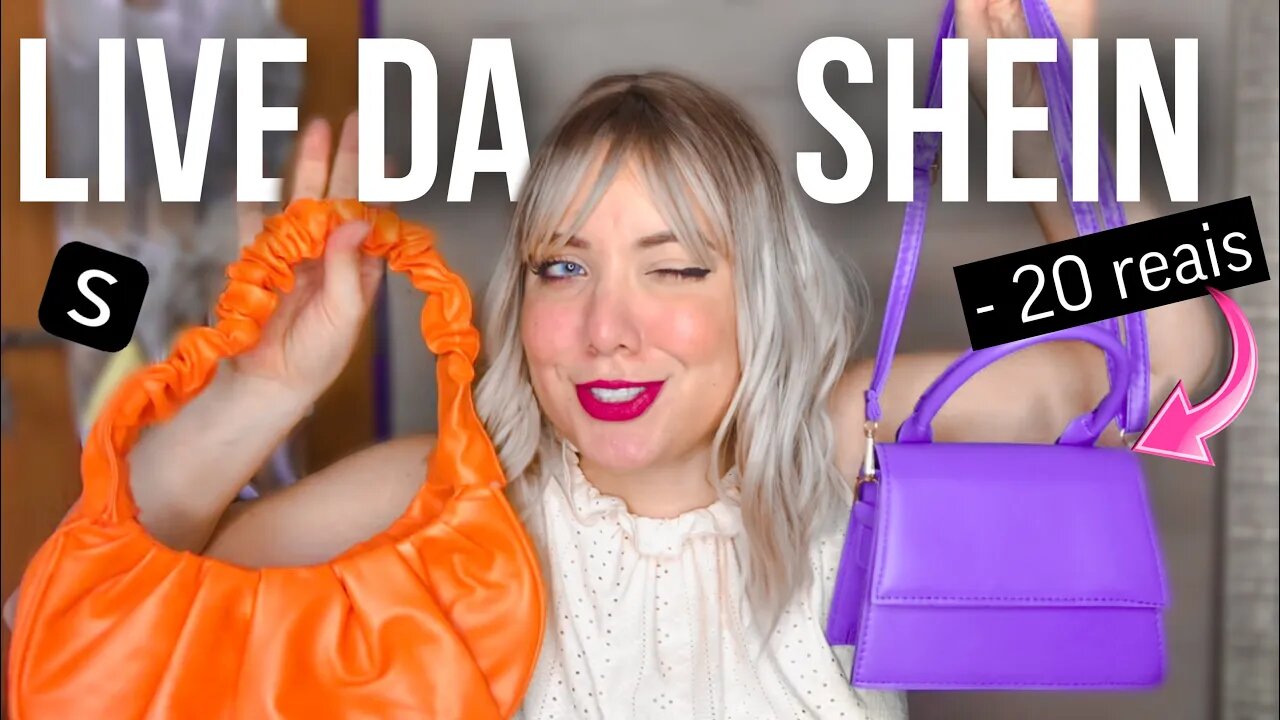 LIVE DA SHEIN: comprei bolsas muito baratas, biquíni, acessórios, saída de praia e + BR34109X