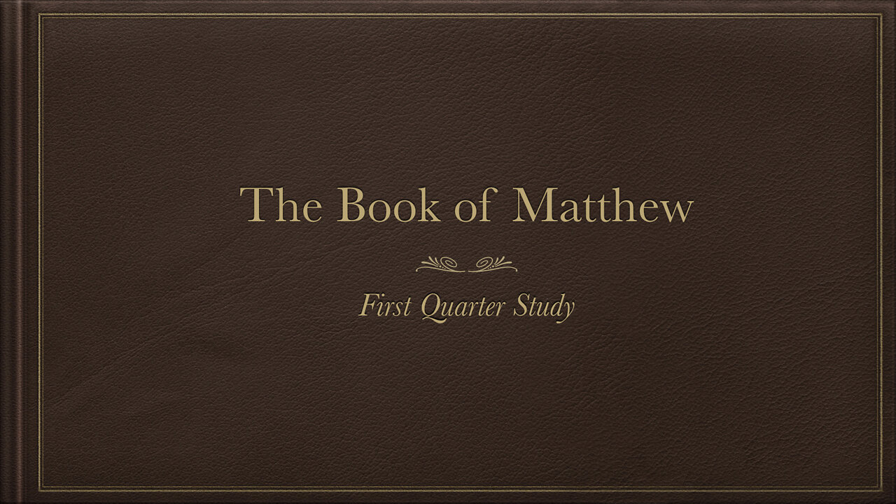 Introduction to Matthew #2