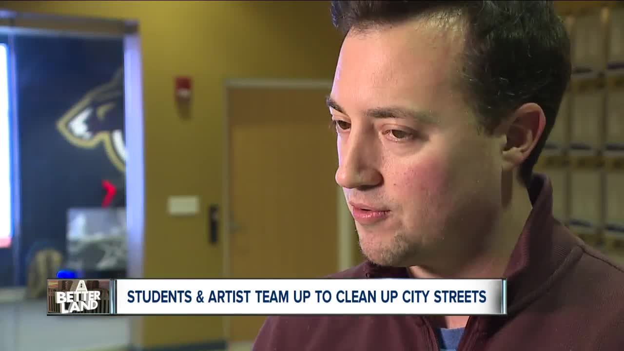 Phones in hand, artist and students making Akron a better place to live