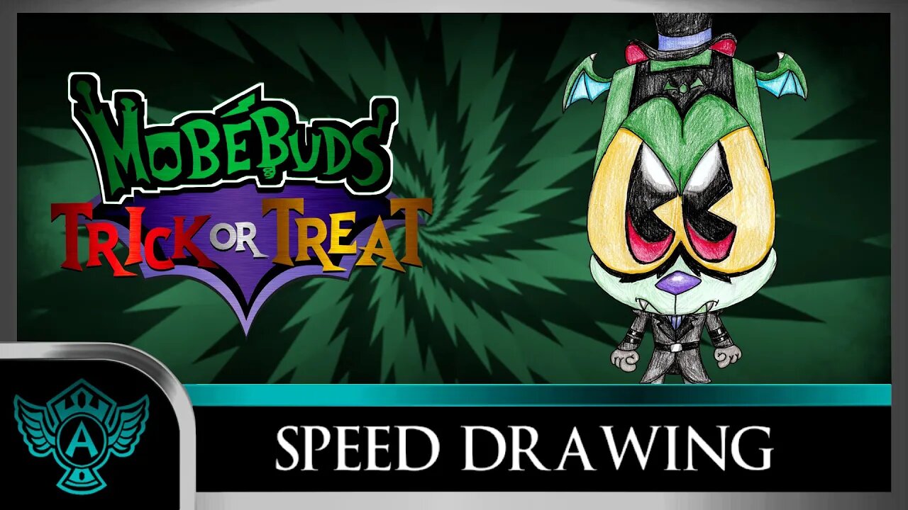 Speed Drawing: MobéBuds Trick or Treat - Grizzel-X | A.T. Andrei Thomas 2022