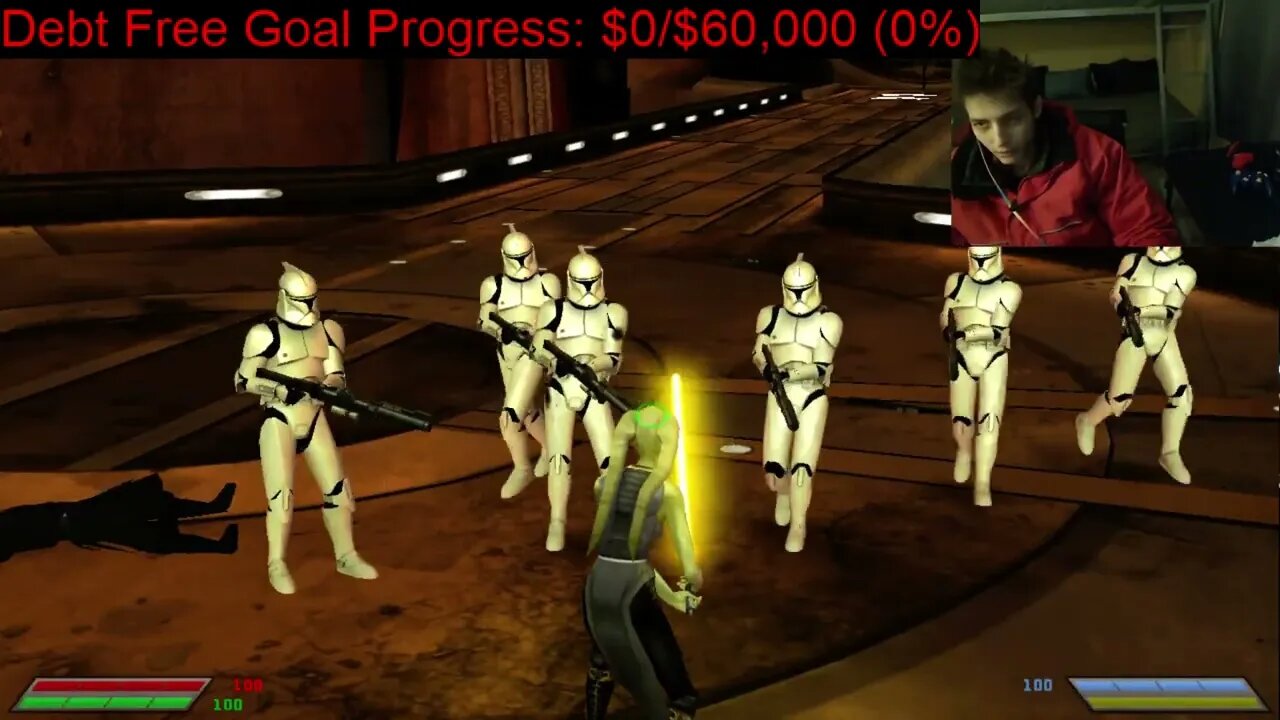 Clone Troopers VS Darth Maul In A Battle With Live Commentary In Star Wars Jedi Knight Jedi Academy