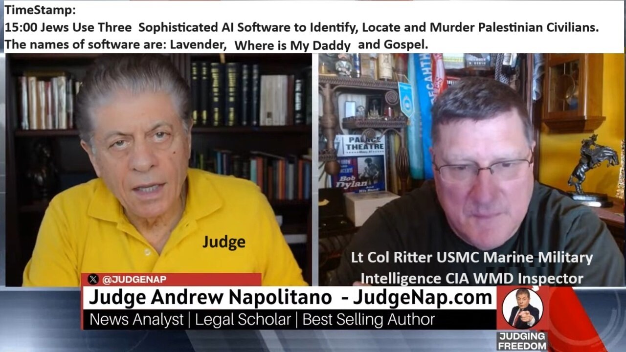 Lt Col Ritter: CIA was Extensively Involved in Murder of 144 and wounding 500 Russians in Crocus. Intel on Israeli Lavender AI Software used to murder folks in Gaza!