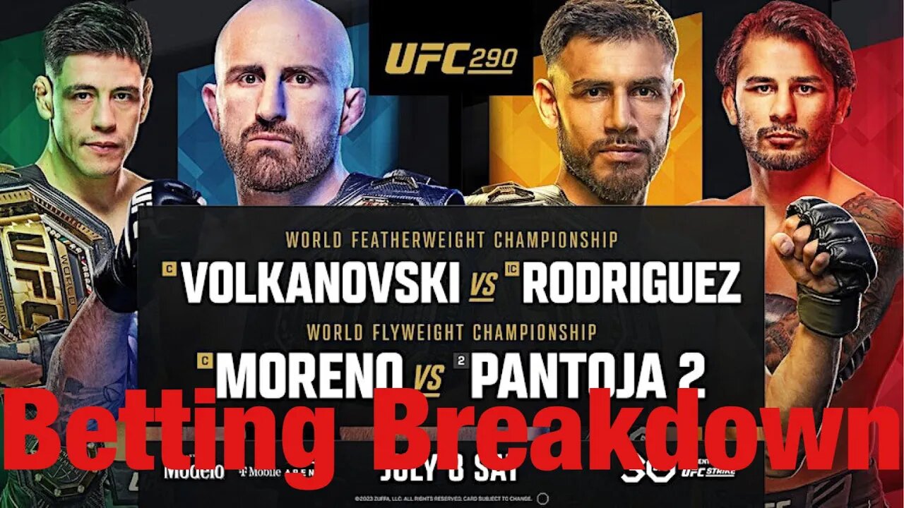 UFC 290 Volkanovski Vs Rodriguez Betting Breakdown!