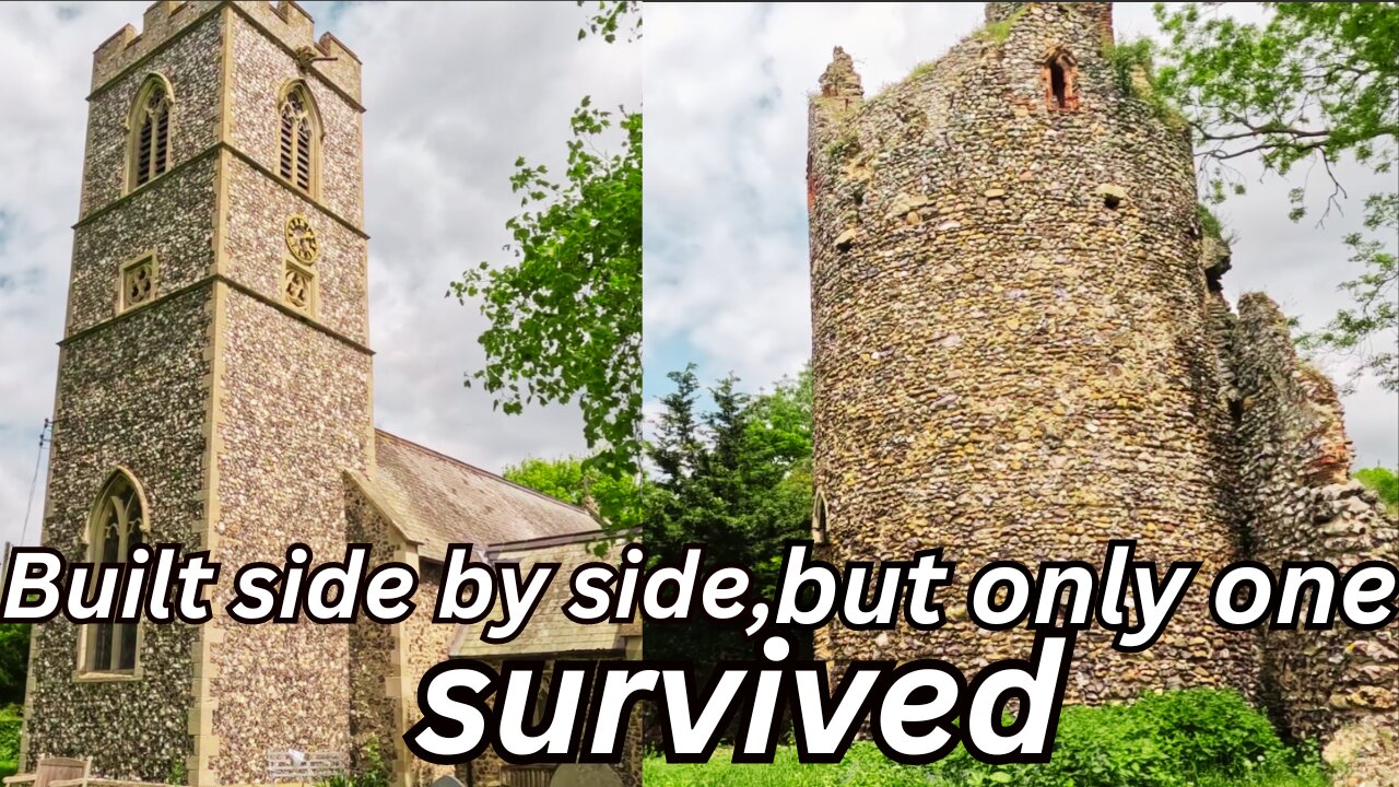 QUIETLY EXPLORING TWO OLD ENGLISH CHURCHES,ONE LEFT ABANDONED AS RUINS