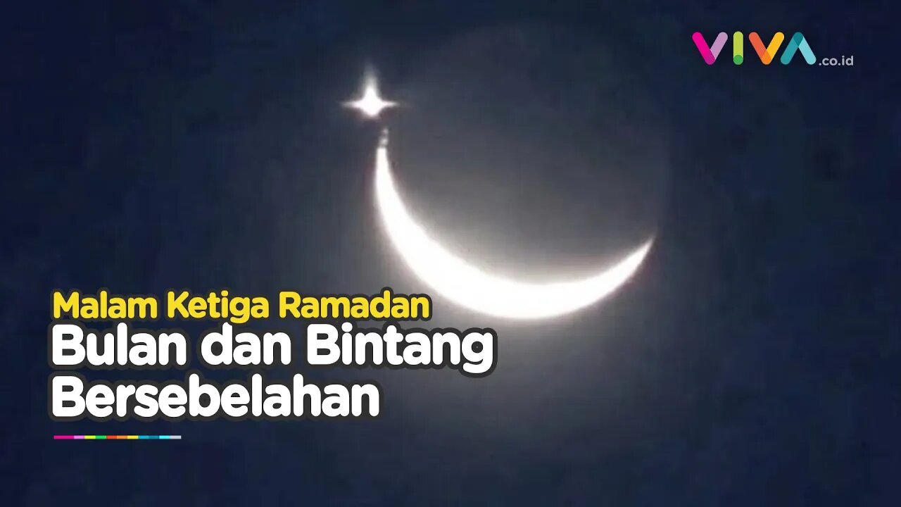 Penyebab Bulan dan Bintang Berdekatan yang Hiasi Langit Medan