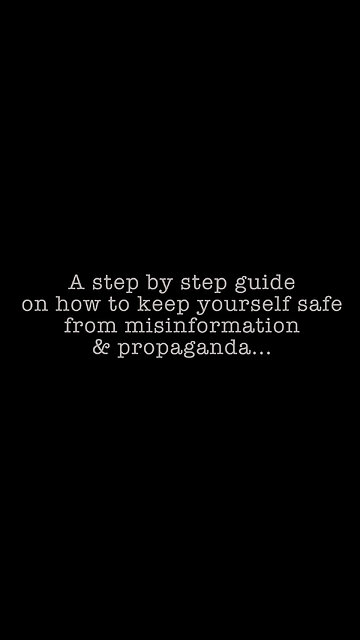 A Step By Step Guide On How To Keep Yourself Safe From Misinformation & Propaganda...