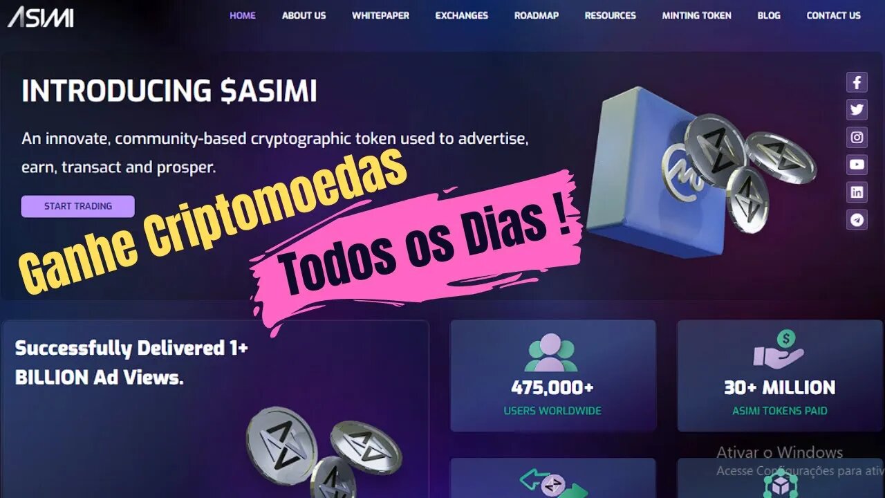 Ganhe Criptomoedas TODO DIA ! Token Já LISTADO em Exchanges