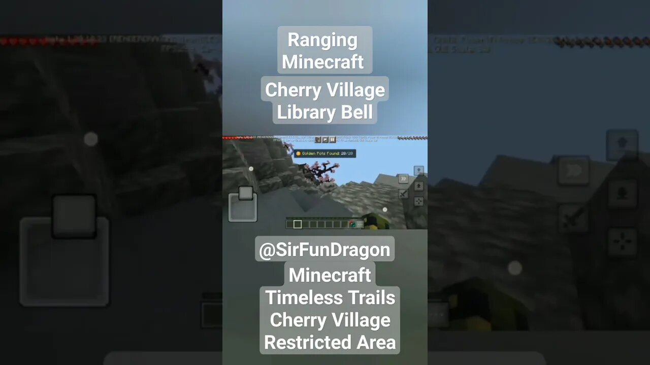 Ranging Minecraft Cherry Village Library Bell #minecraft #timelesstrial #shorts #short@SirFunDragon