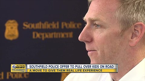 Southfield Police offer to pull kids over on road