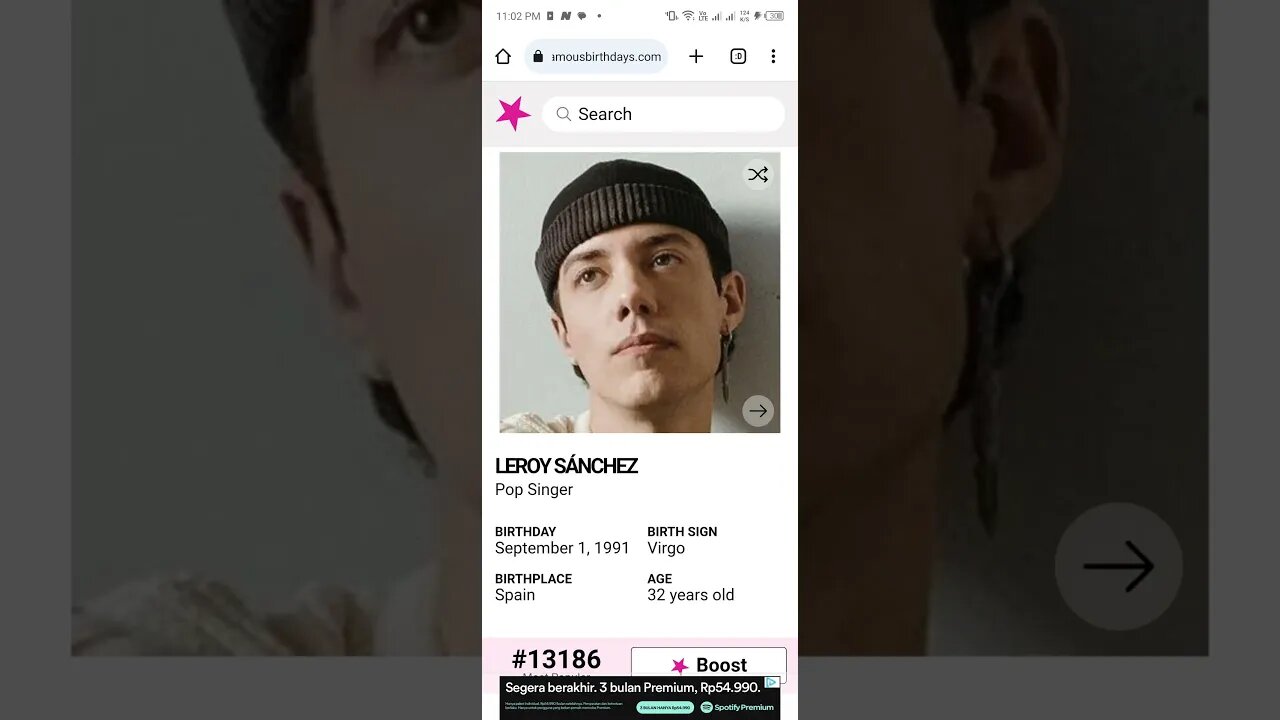 HAPPY 32 BIRTHDAY LEROY SÁNCHEZ Pop Singer