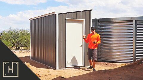 RAINWATER PUMP HOUSE FOR 28,000 GALLON WATER TANK - Sheet Metal & Door (Part 3)