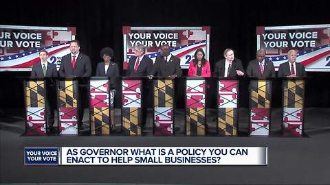 WMAR Debate: As Governor, what is a policy you can enact to help small business?