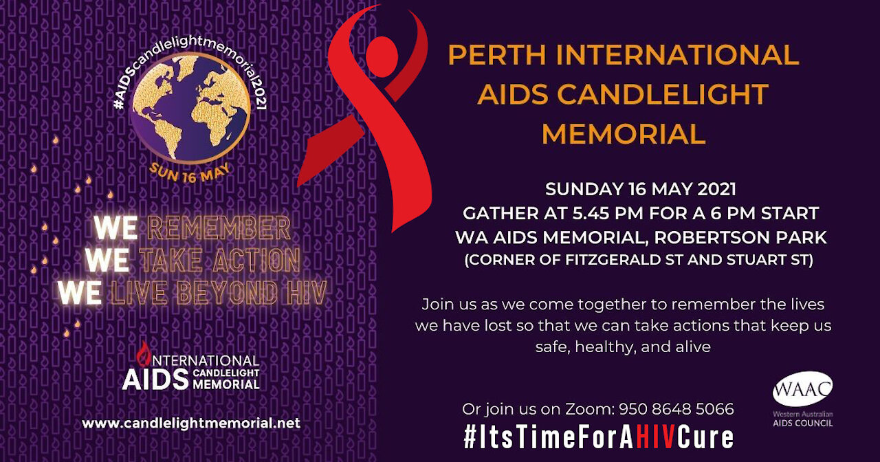 Perth International AIDS CandleLight Memorial 2021