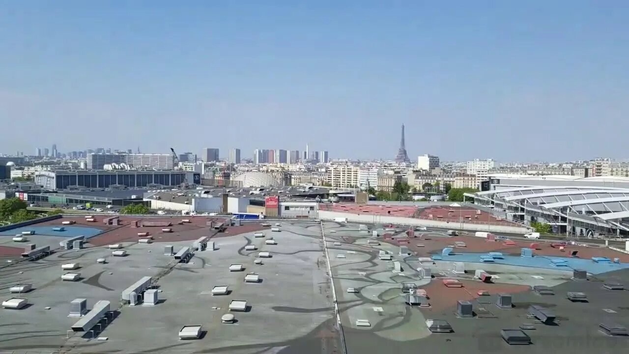 Foire de Paris LIVE VIEW OF PARIS FROM TOP OF PARIS FAIR PORT OF VERSAILLES