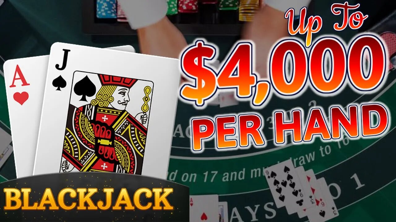 BLACKJACK!! 🃏 Up to $4,000 Per Hand -- INSANITY at Caesars Casino!