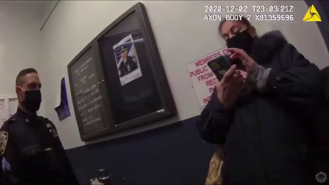 A Gang of NYPD Cops Attack a 61yr Old Woman for Recording Inside Precinct after Asking for a Report