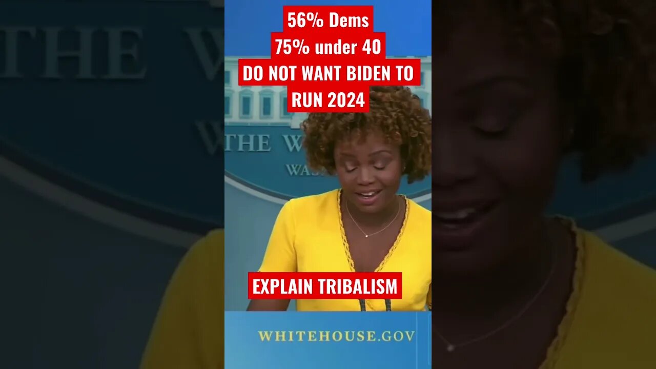 56% of Democrats and 75% of Democrats under 40 do not want Joe Biden to run 2024