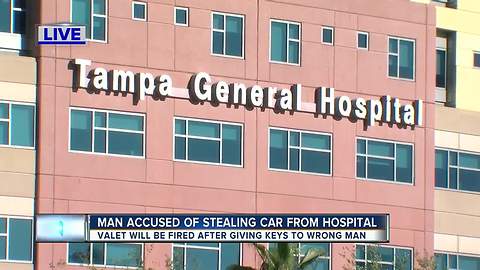 Man steals car from hospital valet parking lot after valet let him search through keys