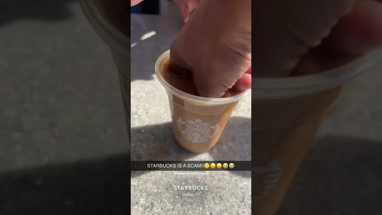 STARBUCKS ICE CUBES ARE SCAM!! 🧊 😳#shorts