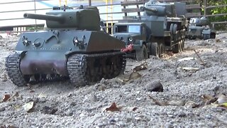 RC Tank Recovery WPL B16 Heng Long Pershing Taigen Sherman