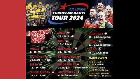 2024 European Darts Open Van den Bergh v Rock