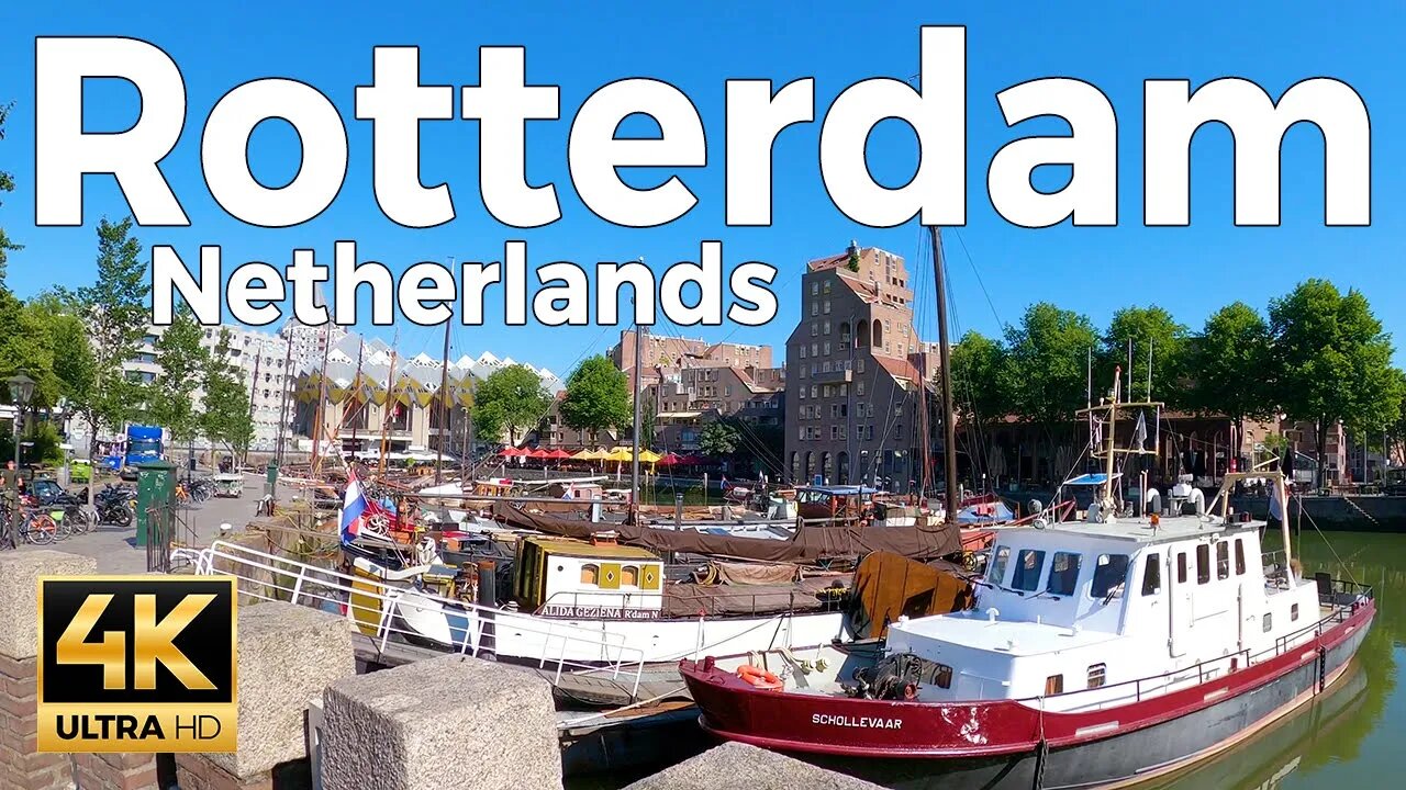 Rotterdam, Netherlands Walking Tour (4k 60fps)